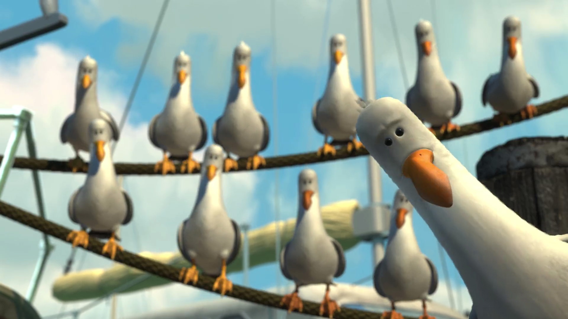 Mine? seagulls from Finding Nemo