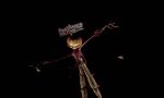 Scarecrow sign of Halloween Town.