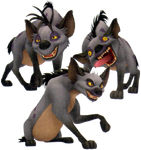 The hyenas as they appear in Kingdom Hearts II.