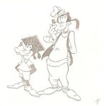 Gilbert with his uncle Goofy