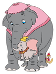 Dumbo, Mrs. Jumbo, and Timothy clip art.