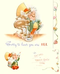The Mad Hatter on a British get well card.