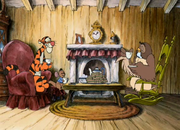 The interior of Owl's house