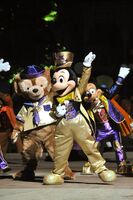 Duffy, Mickey and Max; as they appear for the Disney Dreamers Everywhere park event (Disneyland Resort Paris).