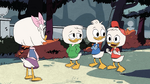 Huey, Dewey and Louie tell Webby about Funso's Fun Zone