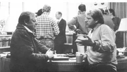 Robert (rechts) samen met de animatieregisseur van Who Framed Roger Rabbit, Richard Williams.