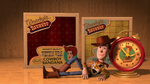 Woody with boxes and and the alarm clock