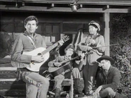 Parker performing "The Ballad of Davy Crockett" on "The Disneyland Story".
