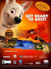 Bolt video game print ad NickMag Dec Jan 2009