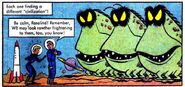 Martians in the "Mars and Beyond" tie-in comic.