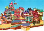 Toontown (as Disney Town)'s raceway as it appears in Kingdom Hearts: Birth by Sleep