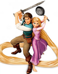 Official promo of Rapunzel and Flynn with their weapons