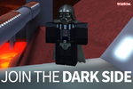 A promotional image posted on Roblox's social media showcasing the Darth Vader Mask in Roblox.
