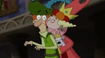 Queen Delightful Gives Lord Starchbottom a Kiss