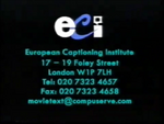 European Captioning Institute Warning screen 3 (1995-2005)