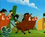 Hidden Mickey on a warthog recruit in the Timon & Pumbaa episode "War Hogs"