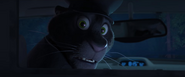 Manchas hearing a conmotion in the backseat