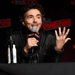 Shawn Levy speaks at the 2019 New York Comic Con.