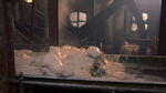 Cruella dumped out of a mixing bowl covered in cake batter