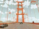 The Golden Gate Bridge re-imagined in the movie.