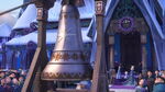 The bell being hoisted from its cart