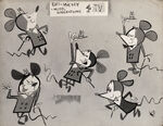 A model sheet of Mickey for TV in the 1950s