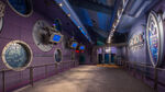 The first pre-show room; the space is also converted into a meet-and-greet area when the attraction isn't operating