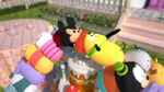 Tsum mickey and tsum pluto fighting over the strawberry