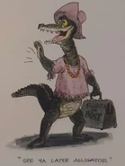 Concept art of the Alligator by Marc Davis.