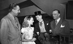 Bergen and Charlie with Walt Disney and Kathryn Beaumont in One Hour in Wonderland