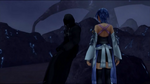 Aqua meeting Ansem the Wise in the Dark Margin.