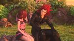 Kairi sitting with Lea KHIII