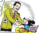 Walt with Mickey in "The Treasure of Marco Topo".