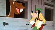 Goofy getting idea for winner from horse