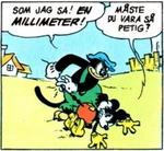 Kat Nipp ties Mickey's tail in a knot.