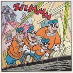 Big Time, Burger, Bouncer, and Baggy as seen in the 1990 DuckTales comic book