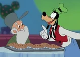 Goofy sirve a Juanito Manzana tartas de todo tipo menos de manzana.