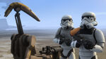 Stormtroopers meet a battle droid