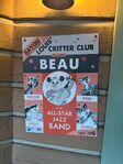 Phina on The Bayou Band Concert Series poster at Louis' Critter Club.