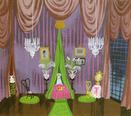 Lady Tremaine and Lucifer by Mary Blair.