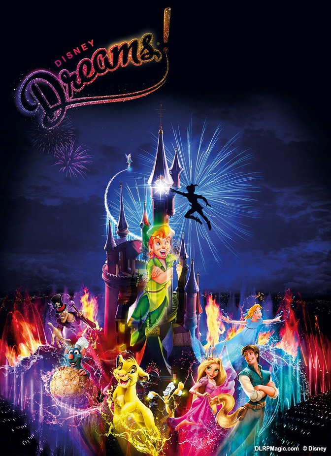 Disney Dreams Night Time Castle Show Disneyland Paris France 