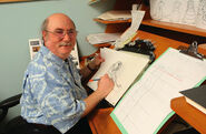 Eric Goldberg working on a sketch of Louis.
