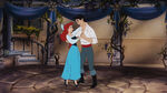Ariel dancing with Eric at the town