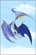 Concept art of Panic by Gerald Scarfe which look more a pterodactyl-like.