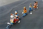 The original concept models outside the Disneyland Olive Facility building.