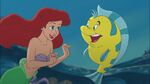 Ariel reuniting with Flounder in TLM 2.