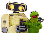 80's Robot with Kermit the Frog