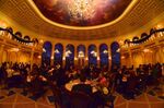 The Ballroom dining area of the Be Our Guest Restaurant at the Magic Kingdom.