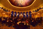 The Ballroom dining area of the Be Our Guest Restaurant at Magic Kingdom