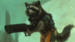 Concept art for Rocket Raccoon.